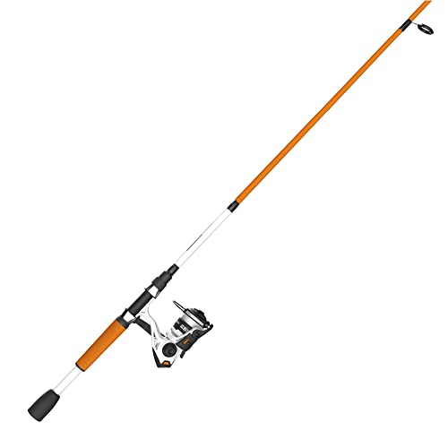 Zebco Roam Spinning Reel and Fishing Rod Combo, 6-Foot Fiberglass Fishing Pole, Split ComfortGrip Handle, Soft-Touch Handle Knob, Changeable Right- or Left-Hand Retrieve - style: Size 20 Reel - 6'0" Rod - Orange