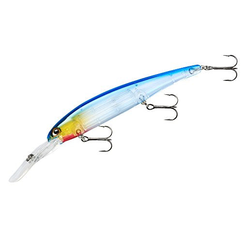 Bandit Lures 4 3/4-Inch Slender Minnow Jerkbait Trolls Up to 27 Feet Deep, Universal Color Patterns, 1 Piece - color: Transparent Gizzard Shad, size: 4 3/4", 5/8 oz