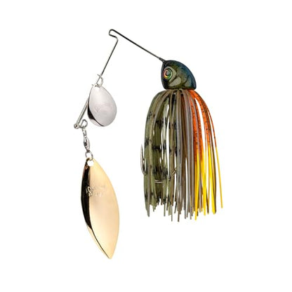 Strike King (TGHCSB12CW-234) Tour Grade Heavy Cover Spinnerbait Fishing Lure, 1/2-Ounce, Size 5/0 Gamakatsu Siwash Hook, Colorado/Willow Blades, Contoured Head, Hand-Tied Skirt, Bluegill