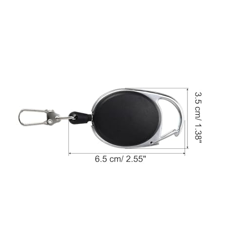 Fly Fishing Retractor, 3 Pack Fly Fishing Anglers Combo Tool Fishing Gear for Nippers Fly Float Belt Loops, Black