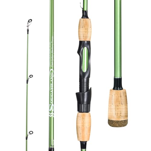 Sougayilang Fishing Rods,24 Ton Carbon Fiber Spinning Rod & Casting Rod Stainless Steel Guides,Lightweight Baitcasting Rod - Two Pieces - color: Spinning, size: 6'0" Medium- Fast- 2piece
