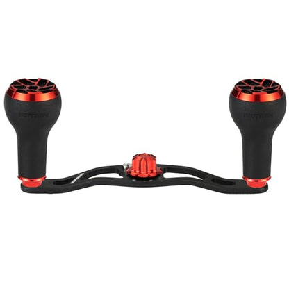 Non-Slip Power Handle 3.94'' (100 mm) Compatible for Shimano SLX Tranx, Daiwa Tatula Zillion, Abu Garcia Revo, 13 Fishing Baitcasting Reels - color: Black Red TPE, size: 7x4 mm
