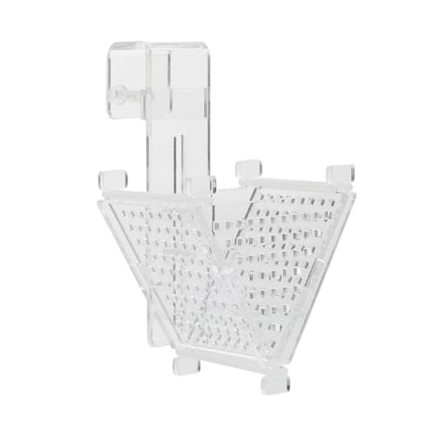 Ciieeo Acrylic Red Bloodworm Feeder Cup Tapered Fish Feeding Holder Aquarium Food Container for Live Bait Fish Tank Accessories