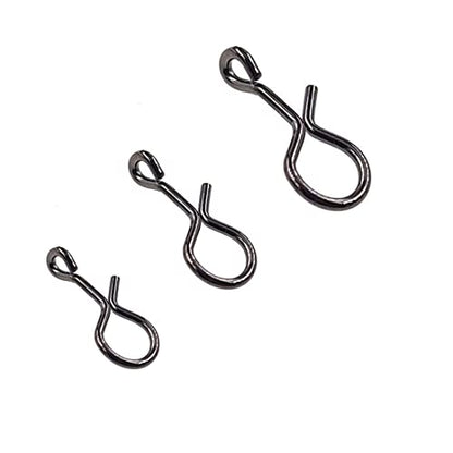 No-Knot Fast Snaps - Quick Change Connect Snap for Flies, Hooks & Lures - Black, Pack of 100 - size: Small