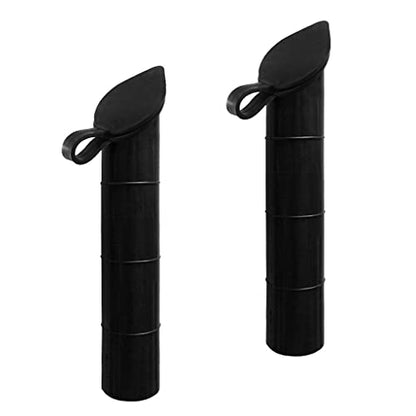 2 Pieces 48mm Flush Mount Fishing Rod Holder Inner Tube Liner Sleeve with Cap Cover for Boat Yacht Kayak Pole Rack Replacement