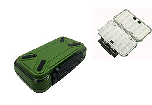 Toasis Fishing Tackle Accessory Box Small Fishing Hooks Weights Sinkers Swivel Storage Container (Olive) - color: Olive