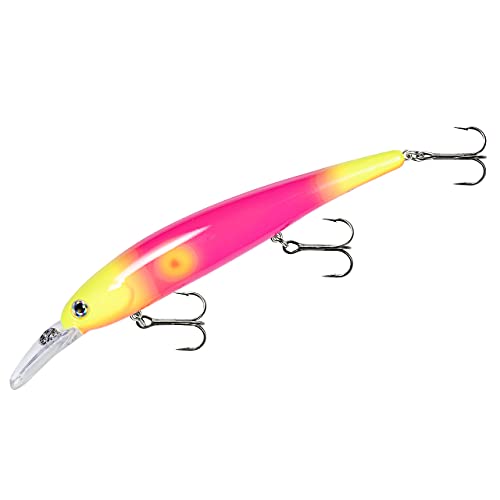 Bandit Lures Generator Lure, Fishing Luminous Lure, 4 5/8 Inches, 3/4 Ounce, 1 Piece - color: Pink Yellow, size: 4.75 Inch, 5/8 Ounce