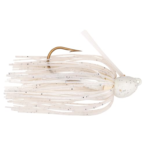 Strike King Bitsy Bug Jig Fishing Lure, Premium Silicone Skirts - color: 204 - White, size: 3/16 oz