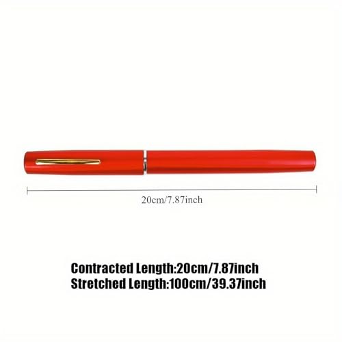 Compact Telescopic Mini Pen Fishing Rod & Reel Combo – 39.4″ Travel Fishing Kit Retractable to 7.9″ – Fast‑Action Fiberglass Pocket Pole for Kids & Adults (Blue)
