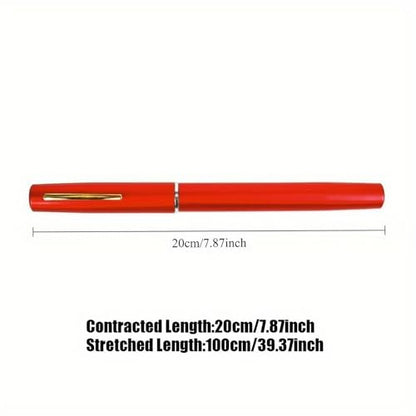 Compact Telescopic Mini Pen Fishing Rod & Reel Combo – 39.4″ Travel Fishing Kit Retractable to 7.9″ – Fast‑Action Fiberglass Pocket Pole for Kids & Adults (Blue)