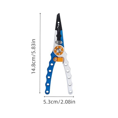 DAGIJIRD Fishing Pliers Hook Remover, Fishing Scissors Braid Line Cutter with Safety Lock