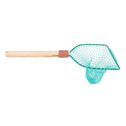 Abaodam Fishing Net with Wooden Handle 30Cm Large Mesh Portable Fishing Catching Basket for Camping and Home Use Handheld Fish Landing Net for Panfish
