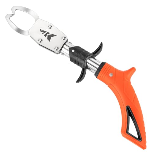 KastKing Paradox 11’’ Pistol Lip Grip, Corrosion-Resistant 420 Stainless Steel, Ergonomic Non-Slip Elastomer Handle, Easy-to-Use Trigger, Spring-Loaded Jaws for a Firm and Safe Hold - style: B: 11'' Pistol Lip Grip