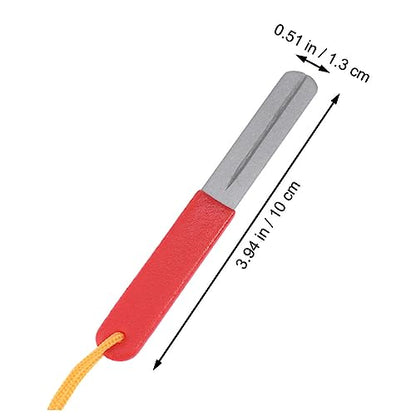 ARTIBETTER 1Pc Double Side Fish Hook Sharpener File with Hanging Strip Material Rounded Tip for Easy Use Portable Fishing Tool for Water and Land Coated Handle for Sure