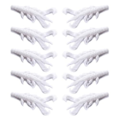 10Pcs Fishing Lures Set, Soft PVC Fishing Craw Baits Crawfishes Lures Lobster Shrimp Swimbaits for Freshwater Saltwater - size: Moon white