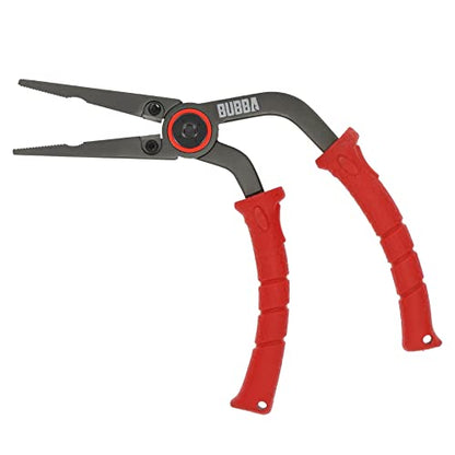 BUBBA Pistol Grip Stainless Steel Pliers, Spring Loaded with Crimping Tool and Anvil Cutter, Lanyard Hold and Sheath