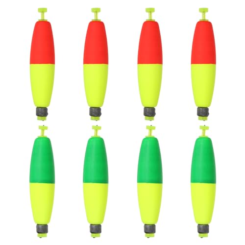 Fishing Floats, 3In Float Slip Bobber with Weight Pendant Fishing Tackle for Saltwater Freshwater Fishing Tackle (8 Pack, Red/Green)
