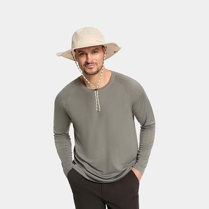 MISSION Cooling Anywhere Boonie Hat - Unisex Wide-Brim Hat for Men & Women - Cools Up to 2 Hours - UPF 50 Sun Protection - color: Oatmeal