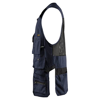 Blaklader Men's Ripstop Kangaroo Mesh Work Vest with Utility Pockets - color: Navy Blue, size: XX-Large