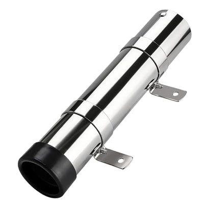 YaeMarine Boat Marine Fishing Rod Holders Stainless Steel Side Mounted Transom Mounted Rod Holders with Brackets - style: With Non-welded Brackets