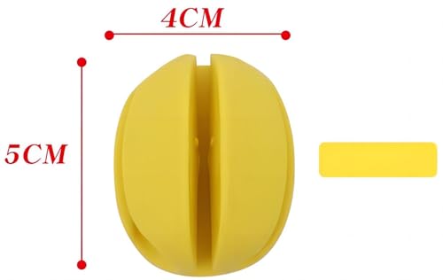10Pcs Silicone Fishing Rod Holder Straps, 5 Hole Portable Fishing Rod Fixed Ball, Rubber Fishing Pole Clips Fly Fishing Accessories - color: Yellow