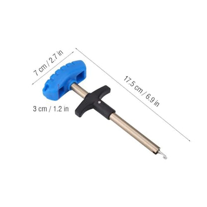 T-Shaped Fish Hook Detacher Remover, Stainless Steel Fishing Tackle Accessory with Ergonomic Handle Portable Fish Hook Extractor for Saltwater Freshwater (8x11cm/3.1x4.3in)