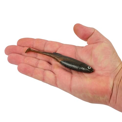 Berkley PowerBait Drip Swimmer Fishing Soft Bait - color: Green Pumpkin Shad, size: 5"