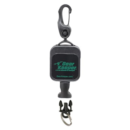 Gear Keeper Micro Retractor Super Zinger - Retractable Tether for Fishing Accessories - Fishing Pliers, Nippers, Forceps & More - Mount with QC Split Ring Accessory - USA Made - style: Snap Clip Mount