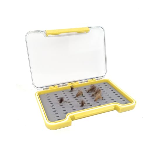 Aventik Fly Fishing Boxes Silicone Super Slim Fishing Storage Fishing Tackle Case Waterproof Best Pocket Sizes 7.36"X4.02"X0.63"/5.39"X3.74" X0.63'(2pc-g048mt) - style: 2PC-G048MT:5.39"X3.74" X0.63"