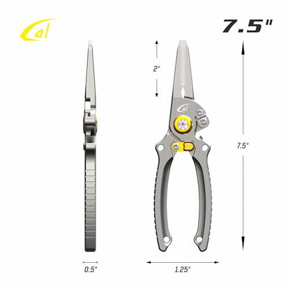 danco 2 Pack 7.5" Aluminum Fishing Side Cutters with Sheath, Fishing Line and Wire Cutter, Saltwater Safe, Fresh/Saltwater Fishing - style: 2Pack Side Cutter