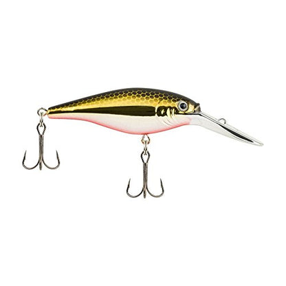 Berkley Flicker Shad Fishing Lure, Black Brass, 5/16 oz, 2 3/4in | 7cm Crankbaits, Size, Profile and Dive Depth Imitates Real Shad, Equipped with Fusion19 Hook - color: Black Brass, size: 2 3/4in - 5/16 oz