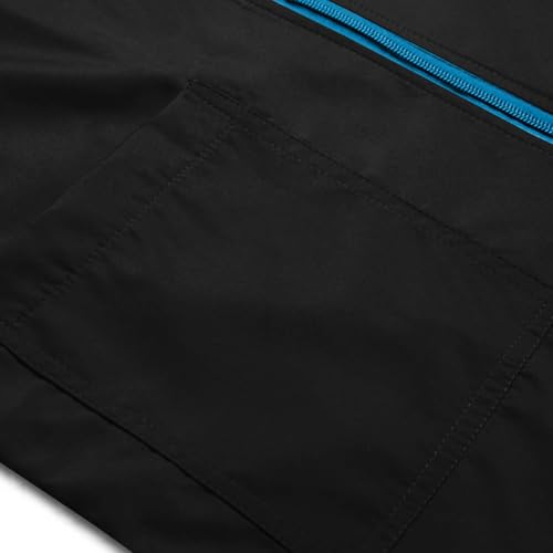 Men Women Outdoor Fishing Vest Zip Up Travel Hiking Summer Outerwear Unisex Mesh Breathable Waistcoat Lightweight - color: Black, size: XX-Large