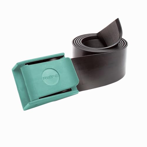 Riffe Rubber Weight Belt (Black) With Glass Filled Nylon Buckle, For Freediving and Spearfishing - Quick-Release Lever Ensures Safety On The Water, 54 Inch's Length - color: Black W/ Blue Buckle