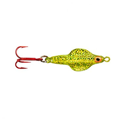 Lindy Rattl'N Flyer Spoon Hybrid Ice Fishing Lure Jigging Spoon - color: Lime Ice, size: 1/4 oz