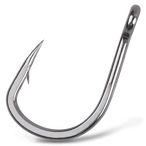 Saltwater Live Bait Fishing Hooks- 35pcs Inline Circle Hooks Catfish Bait Fish Hooks 2X Strong Stainless Steel Hooks for Big Game Fishing 1/0-12/0 - size: 12/0-35pcs