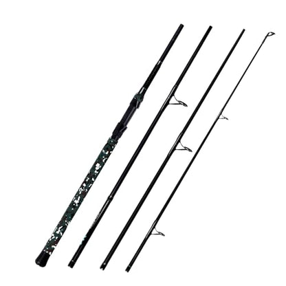 Fiblink 4-Piece Surf Spinning Fishing Rod, Portable Travel-Friendly Pole, Carbon Fiber Fishing Rod (9’/10’/12’) - size: 9‘ MH