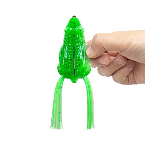 Savage Gear Tough Frog - color: Green Pumpkin Chartreuse, size: 4"
