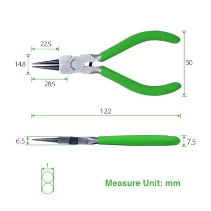 SPEEDWOX Mini Round Nose Pliers for Jewelry Making - 5 Inch Small Wire Looping Pliers with Tapered Jaw and Micro Fine Precision Tips - Professional Beading and Craft DIY Tools - style: Round Nose Pliers