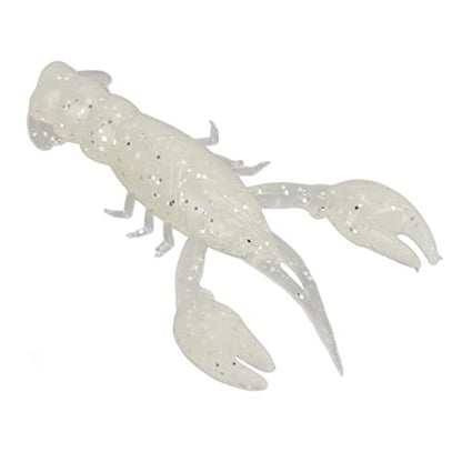 Acouto 10pcs Soft Fishing Lure Crawdad Bait PVC Shrimp Artificial Soft Lure Baits for Bass Fishing – Dark Brown Crawfish Plastics, 5.5cm Lifelike Action, Reusable & Tear for - color: Luminous