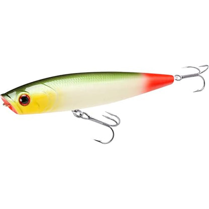 LUCKY CRAFT Gunfish 115NF Top Water Bass Fishing Lures, 4.5” Floating Lure with Cupped Mouth, Freshwater Trout and Bass Lures Fishing Gear, Accessories for Tackle Box - color: 392 Bone Arari