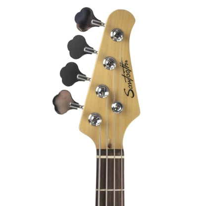 Sawtooth EP Series Alder Wood Electric Bass Guitar (Sunburst Alder Right-Handed) - color: Sunburst Alder Right-Handed, style: Right Hand
