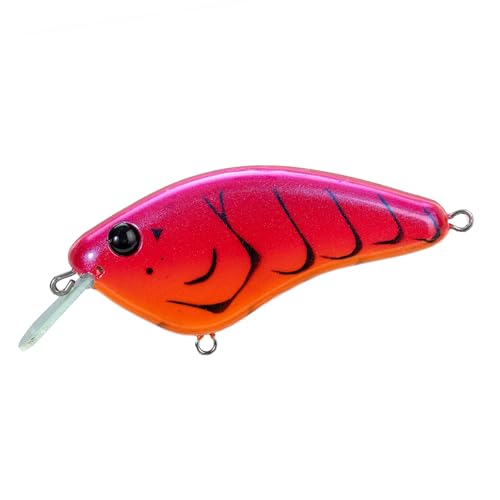 Strike King Hardliner Fishing Lure, Flat Sided Crankbait, Circuit Board Lip, Extra Tight Wobble, Size 4 Treble Hooks - color: Demon Craw