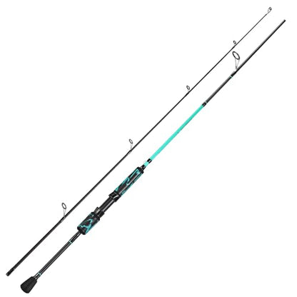One Bass Spinning Rod & Casting Rod, High Performance IM6 Graphite Fishing Pole for Bass Fishing,2- Piece Desgin for Travel - size: 6'6"-M-Fast, style: Spinning