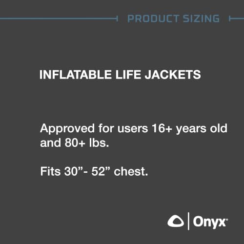 Onyx M-16 Manual Inflatable Belt Pack, U.S. Coast Guard Approved, Low Profile, Compact Design, Approved for Users 16 Years and Older; and Over 80 pounds