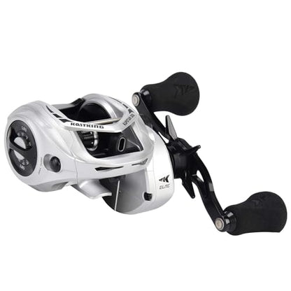 KastKing Kapstan Elite 300 Baitcasting Fishing Reel, Low Profile, Large Capacity Casting Reel, Graphite Frame, 35 lbs. Drag 5.4:1 Ratio, 8+1 Double Shielded/SS BB Centrifugal Braking - color: Left Handed - 5.4:1