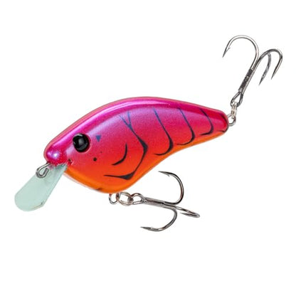 Strike King Hardliner Fishing Lure, Flat Sided Crankbait, Circuit Board Lip, Extra Tight Wobble, Size 4 Treble Hooks - color: Demon Craw