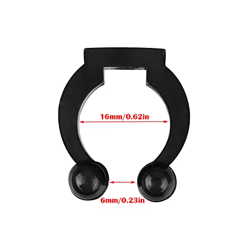 Wall Mounted Fishing Pole Holder - 20pcs Black Rubber Rod & Cue Clips for Pool & Fishing Storage Rack