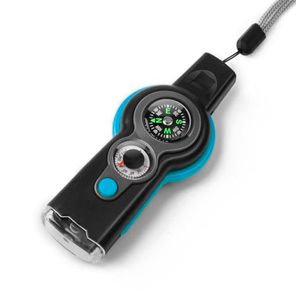 Emergency Survival Function Whistle, Outdoor Multifunctional Tool Safety Whistle with Lanyard, Ideal for Kayaking, Boating, Hiking, Camping, Climbing, Hunting,Rescue Signaling - color: blue1