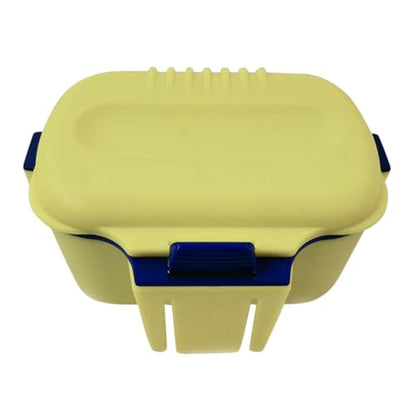 Kichvoe Dual-Layer Worm Bait Storage Box with Clip Portable Fishing Bait Holder Container Large Capacity for Live Worms Waist Hanging Fishing Accessories