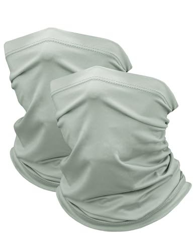 JHYWELL Cooling Neck Gaiter Face Mask, UV Protection Masks Gator, Windproof Bandana for Skiing, Fishing, Hiking, Cycling - color: Light Grey